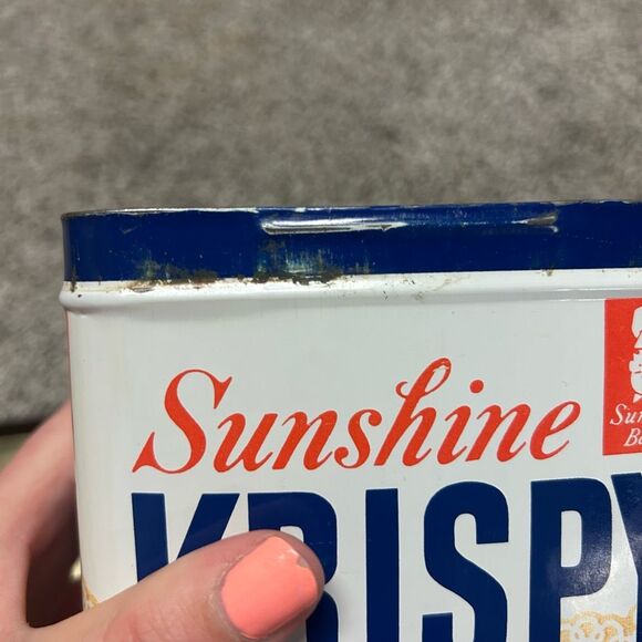 Sunshine Krispy Crackers Vintage Metal Tin Container - Picture 9 of 10